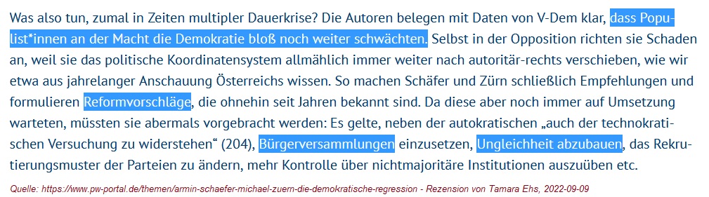 2023-08-01_pw-portal_Tamara-Ehs-rezensiert-Schaefer-Zuern_demokratische-Regression_Empfehlungen_Reformvorschlaege