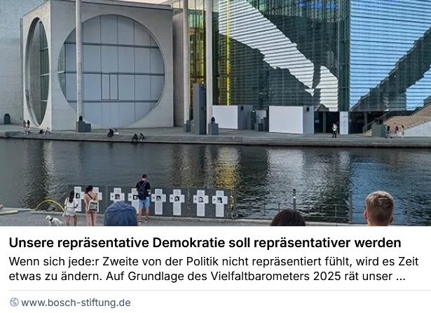 Unsere repräsentative Demokratie soll repräsentativer werden - Bosch Stiftung